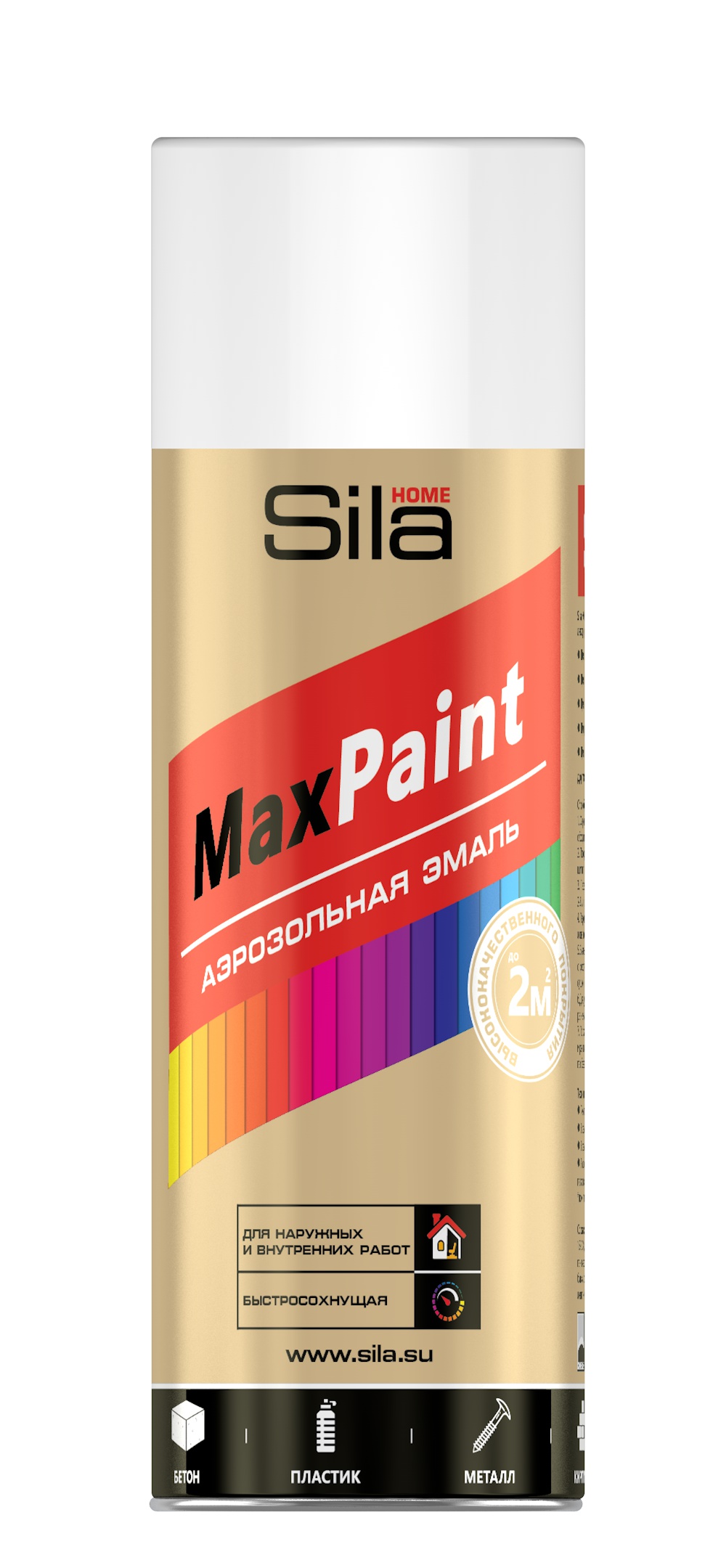 Аэрозольная краска Sila HOME Max Paint белая матовая